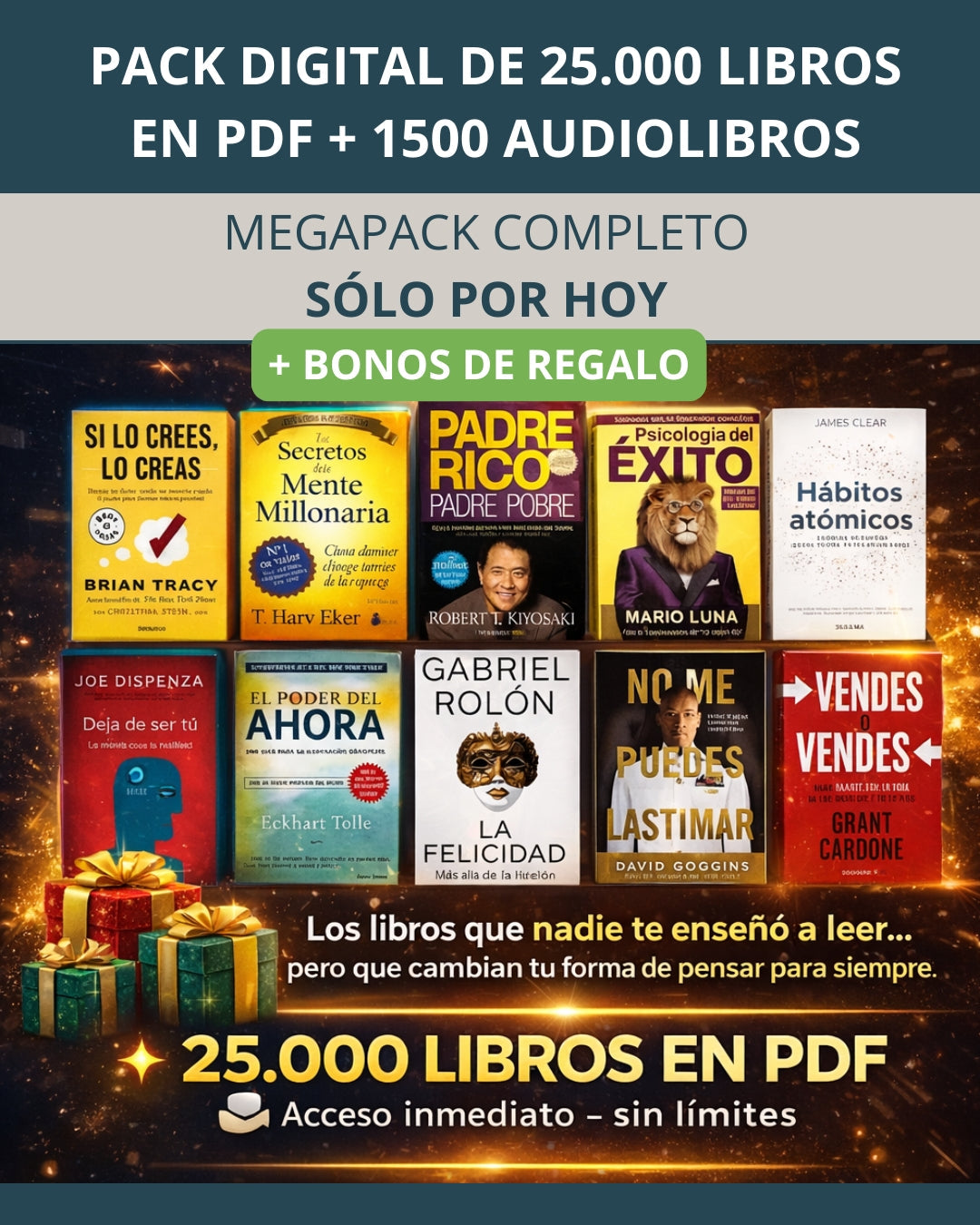 Superpack Crecimiento Ilimitado: 25.000 Libros Digitales + 1.500 Audiolibros