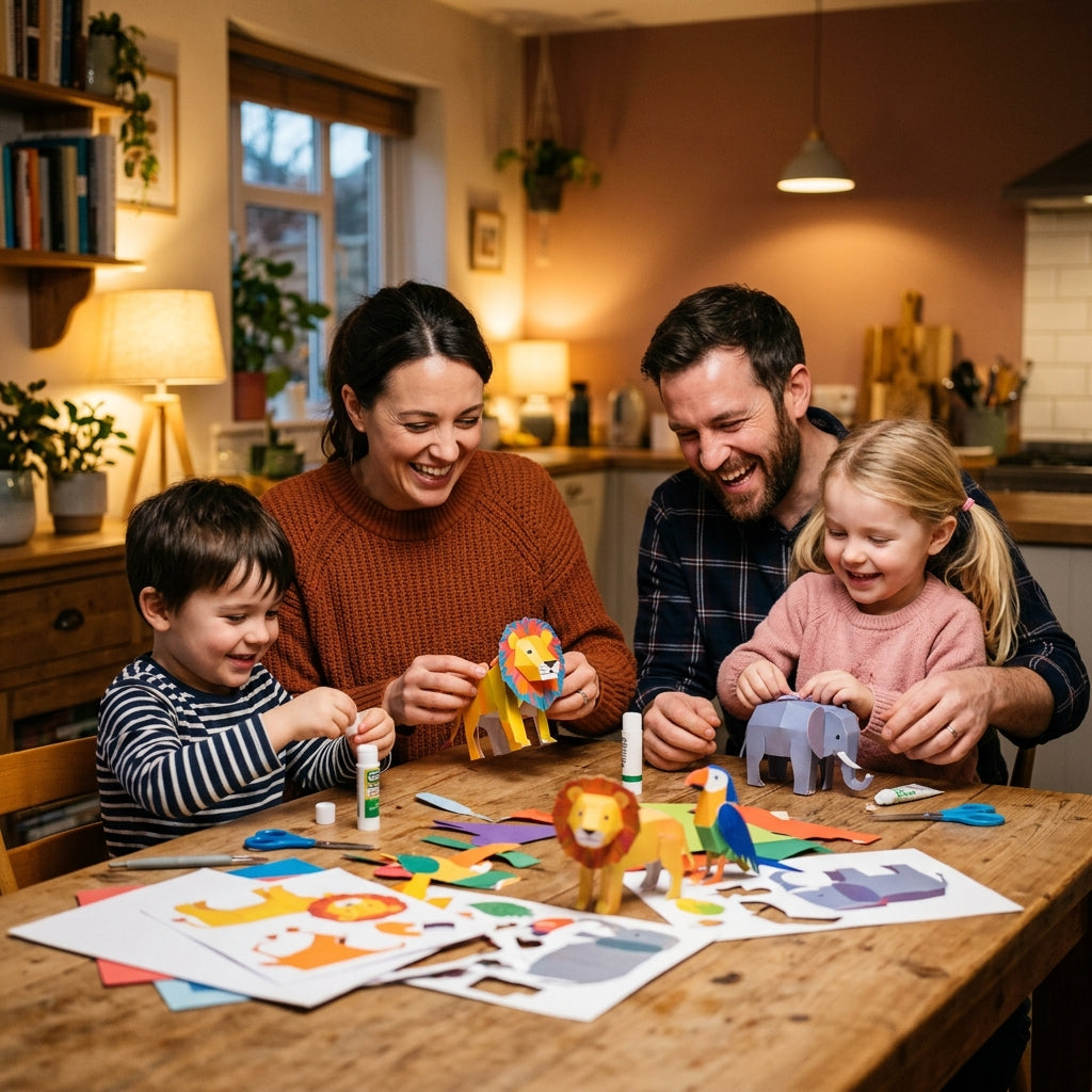 Familia armando papercraft juntos