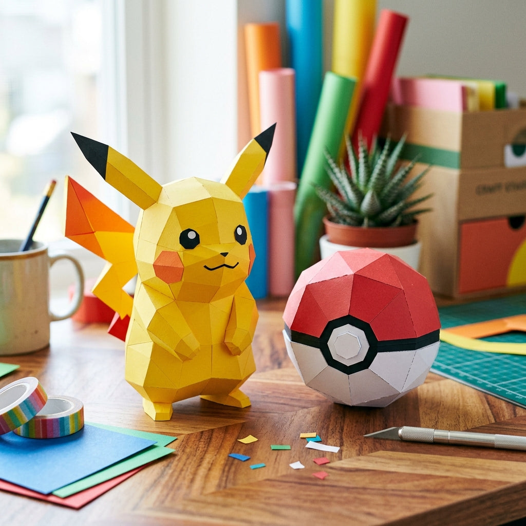Plantillas de Pokémon y Pokébola 3D